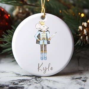 Maus König Weihnachtsverzierung, personalisierte Nussknacker Verzierung, benutzerdefinierte Maus König Ornament, Nussknacker Glückwünsche Geschenk,