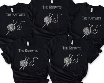 Personalized Knitting Club Shirts, Personalized with Club Name, Knitting Group Matching T-Shirts, Knitting Club Gifts, Knit Gifts
