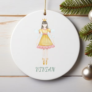 Sugar Plum Fairy Personalized Ornament, Custom Name Balley Ornament, Nutcracker Christmas Tree Ornamentation, Christmas Ornamental Fairy