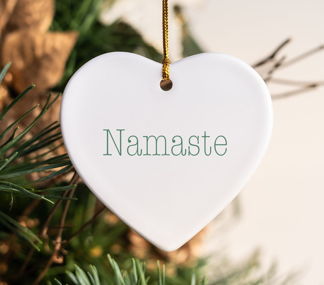 Namaste Ornament, Yoga Ornament, Sanskrit Gift, Yoga Teacher Gift, Yogi