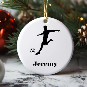 Personalized Soccer Player Ornament, Soccer coach Gift, Soccer Player Gift, Soccer Christmas Ornament, Futball Ornament
