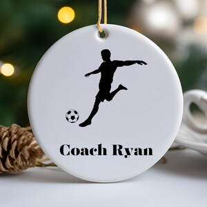Personalized Soccer Coach  Ornament, Soccer Player Gift, Soccer Coach Gift, Soccer Christmas Ornament, Futball Ornament