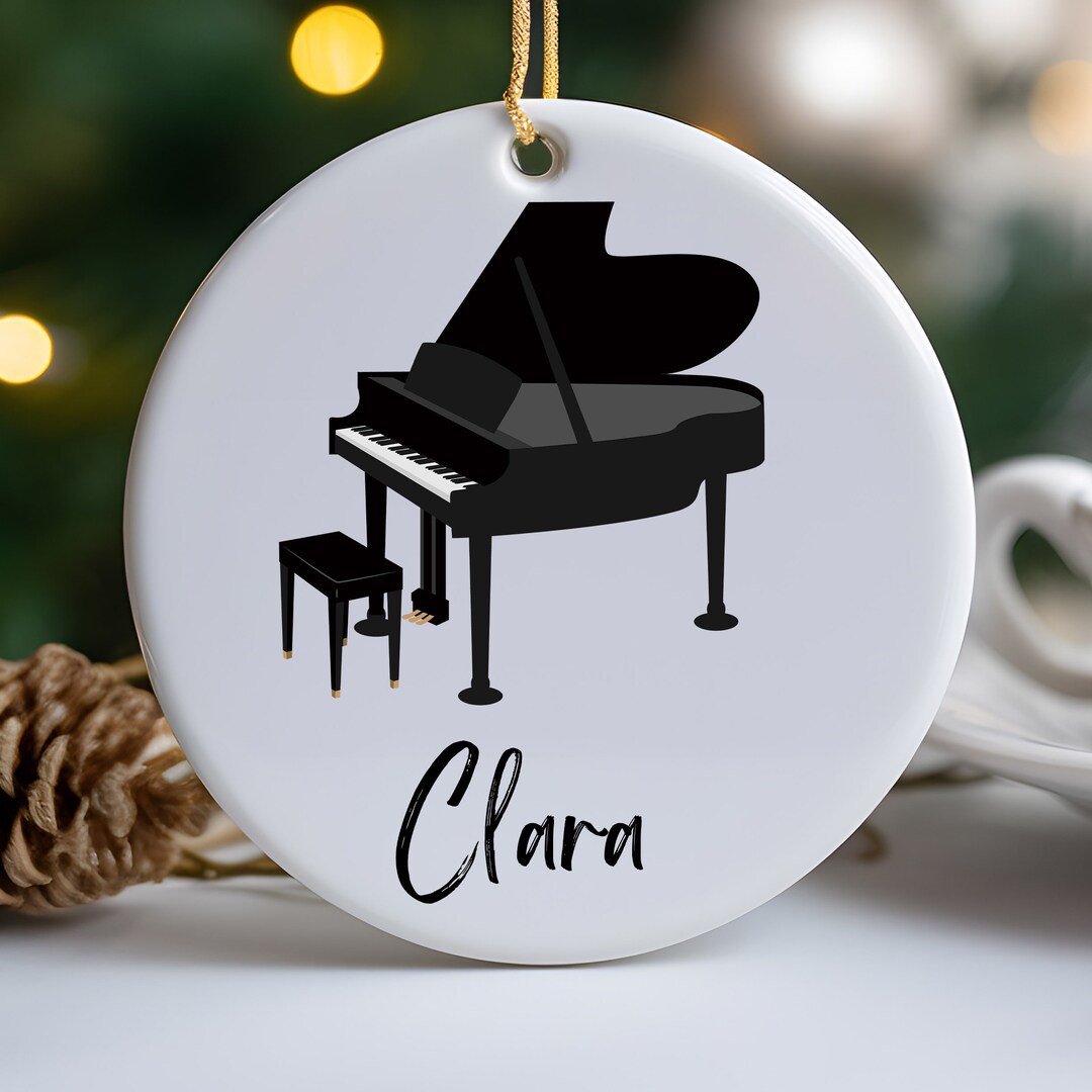 Personalized Piano Christmas Ornament, Pianist Gift, Custom Gift for