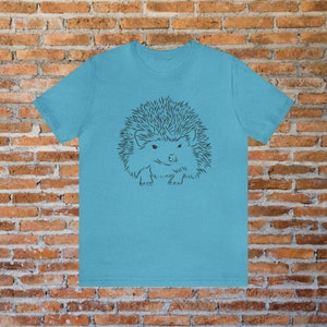 Unisex Hedgehog T-Shirt, Hedgehog Shirt, Animal Lover Gift, Hedgehog Aesthetic Tee, Hedgehog Clothing
