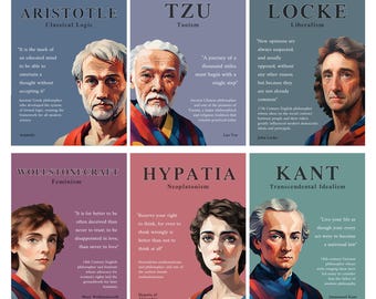 Famous Philosophers Poster Set: Social Studies Classroom Art (Digital Download)
