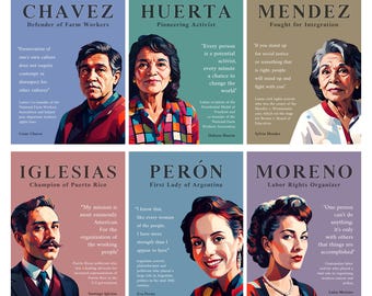Hispanic Activists Poster Pack: Latin American Leaders (Digital Print)