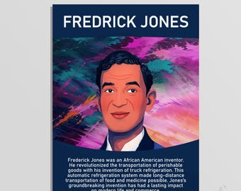Fredrick Jones Poster: Schwarze Geschichte STEM Classroom Art (PDF-Download