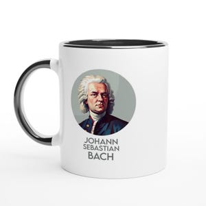 Johann Sebastian Bach Mug | Famous Composer Quote Coffee Cup | Musician Gift | Music Class Teacher Present | Classical Music Lover Gift