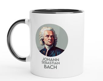 Johann Sebastian Bach Mug: Classical Music Coffee Cup, Musician Gift