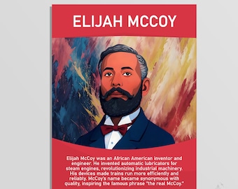 Elijah McCoy Poster: Famous Black Inventor, STEM Classroom Decor (PDF Download)