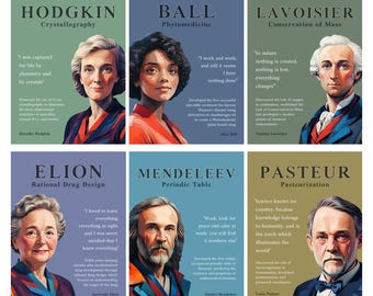 Famous Chemists Poster Set: STEM Classroom Decor (Digital Prints)