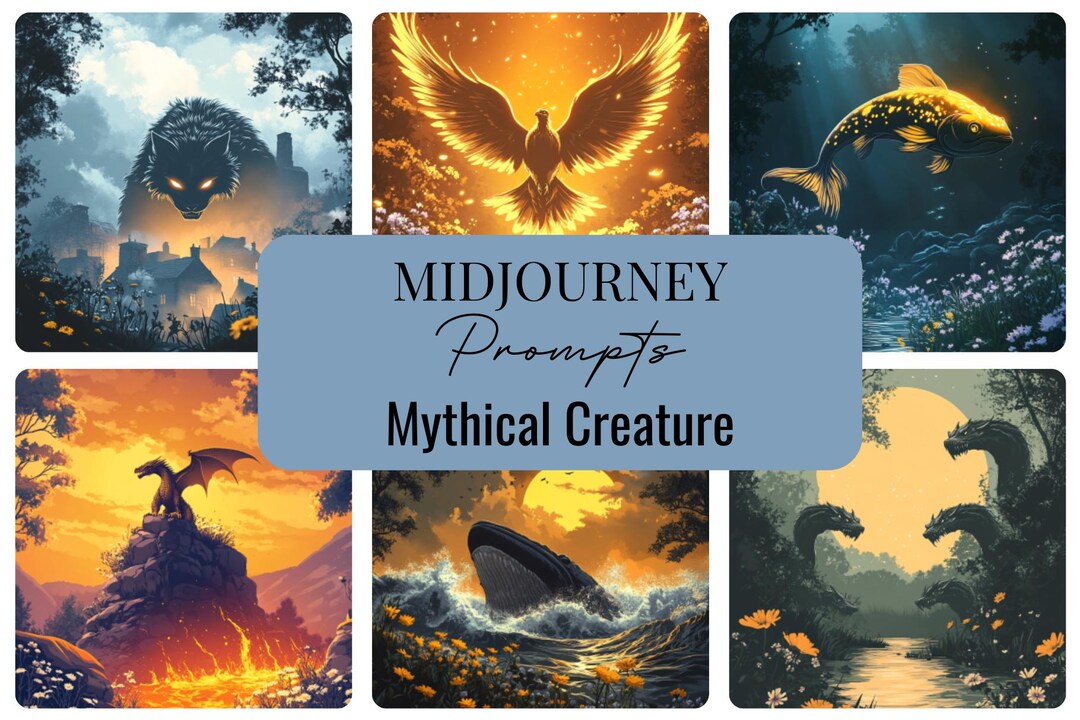 50+ Mythical Creatures Prompts | Midjourney AI Art | Digital Fantasy ...