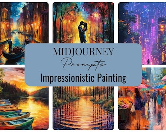 Prompts de pintura impressionista | Midjourney AI Art | Ideias de arte digital
