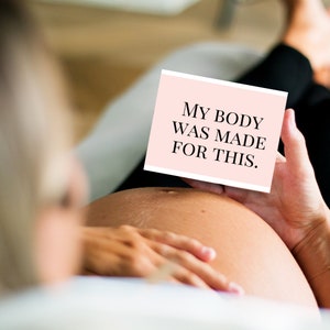 Empowering Pregnancy Affirmation Cards for Labor & Birth- Positive Birthing Encouragement