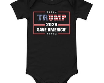 Trump 2024 MAGA Baby Kurzarm Einteiler