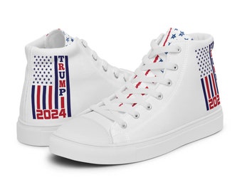 Trump 2024 MAGA Zapatos de lona altos para hombre