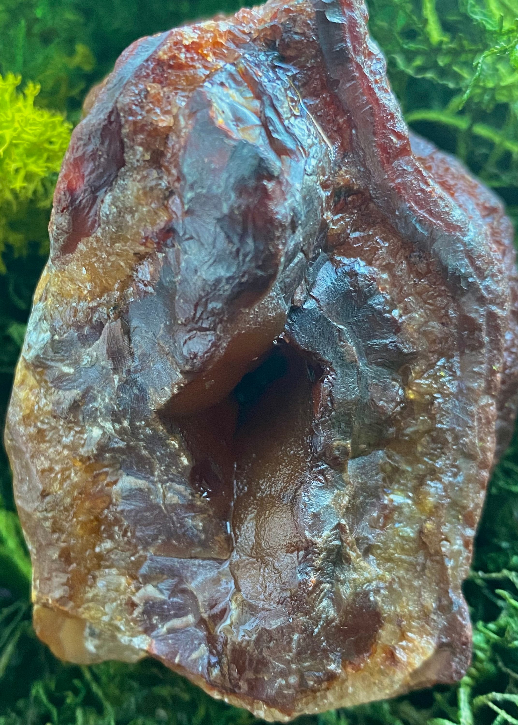 縞瑪瑙（めのう・カーネリアン）希少　⭐️美品 赤い縞模様のカーネリアン/瑪瑙の結節 - Etsy 日本