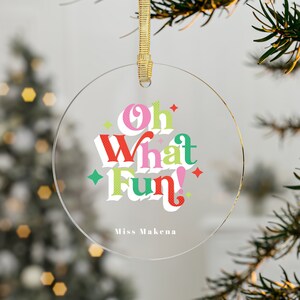 Personalized Christmas Acrylic Ornament, Christmas personalized ornament, family Customized Ornament, personalized teacher gift, for friend