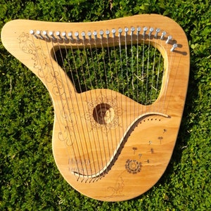24 String Phoneix Harp, Professional Instrument Gift, String Instruments, Mahogany Lyre Harp, Music Lover, Holiday Gifts 24 String Harp,