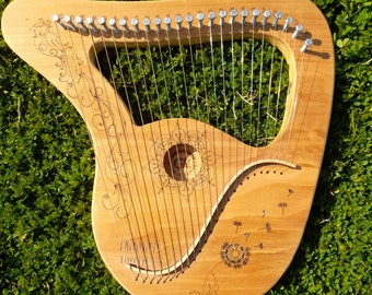 24 String Phoneix Harp, Professional Instrument Gift, String Instruments, Mahogany Lyre Harp, Music Lover, Holiday Gifts 24 String Harp,