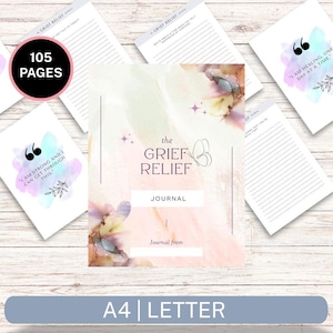 Editable Grief Relief Journal, Mourning Journal Printable, Healing Journal for Loss, Coping With Grief, Emotional Support, Printable PDF