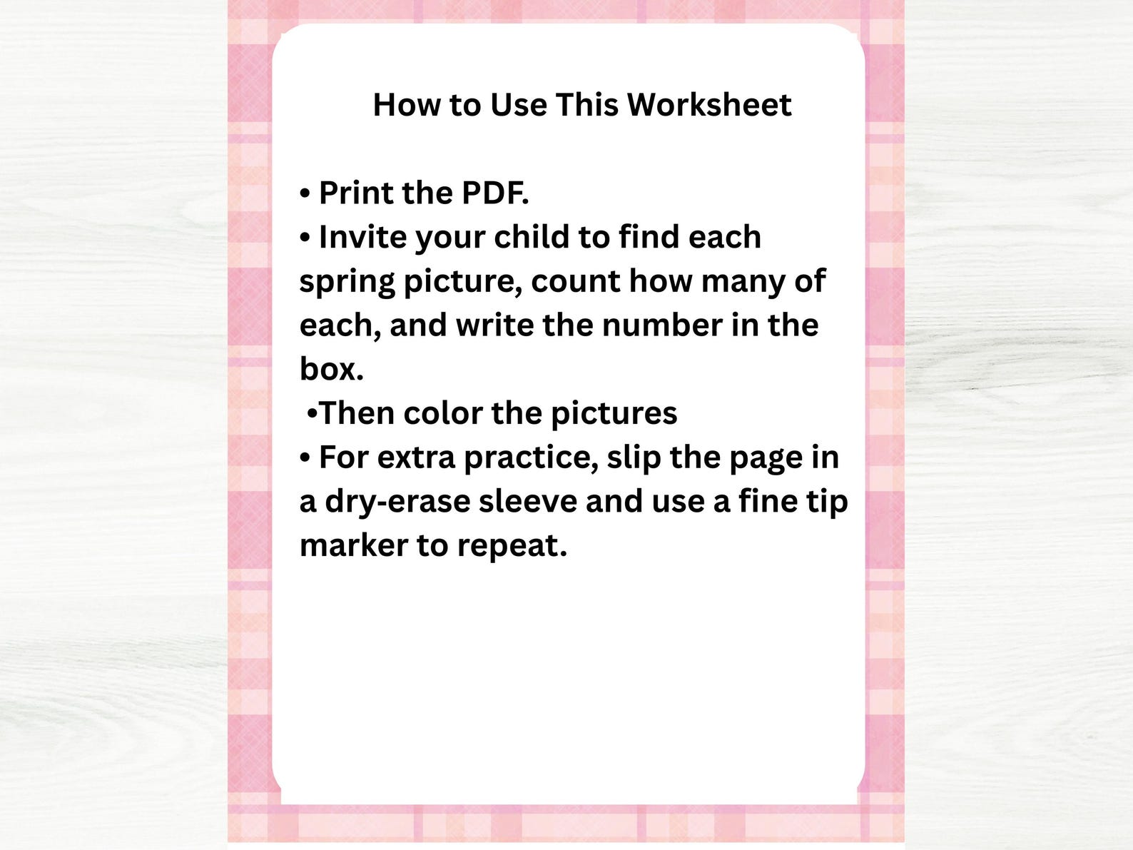 I Spy Spring Printable • Count and Color Worksheet • Preschool ...