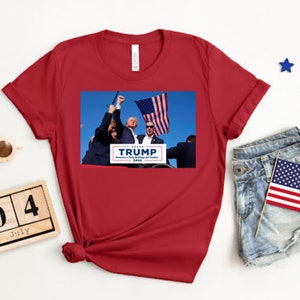 Trump 2024 T-Shirt - Bold Presidential Campaign Tee  Make America Great Again Trump Supporter Gift Unisex Patriotic Shirt