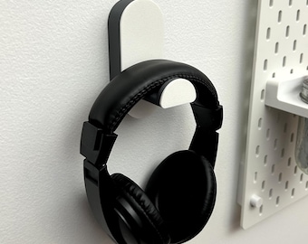 Headphone Stand Wall Mount – Home Office Headphone Holder & Hook – Removable Low Damage Design – Choose Your Color