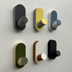 Nail Lock Angle Hook – Custom Colors – Strong Wall Hook for Bags, Coats, or Towels – Nail-Mounted, Removable, Reusable – No Anchors