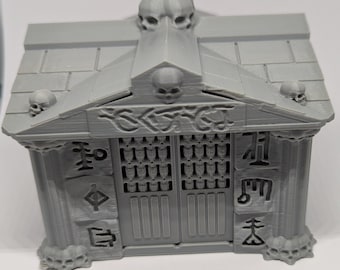 Fantasy building D&D scenery, Pathfinder Mausoleum TTRPG Crypt Cult