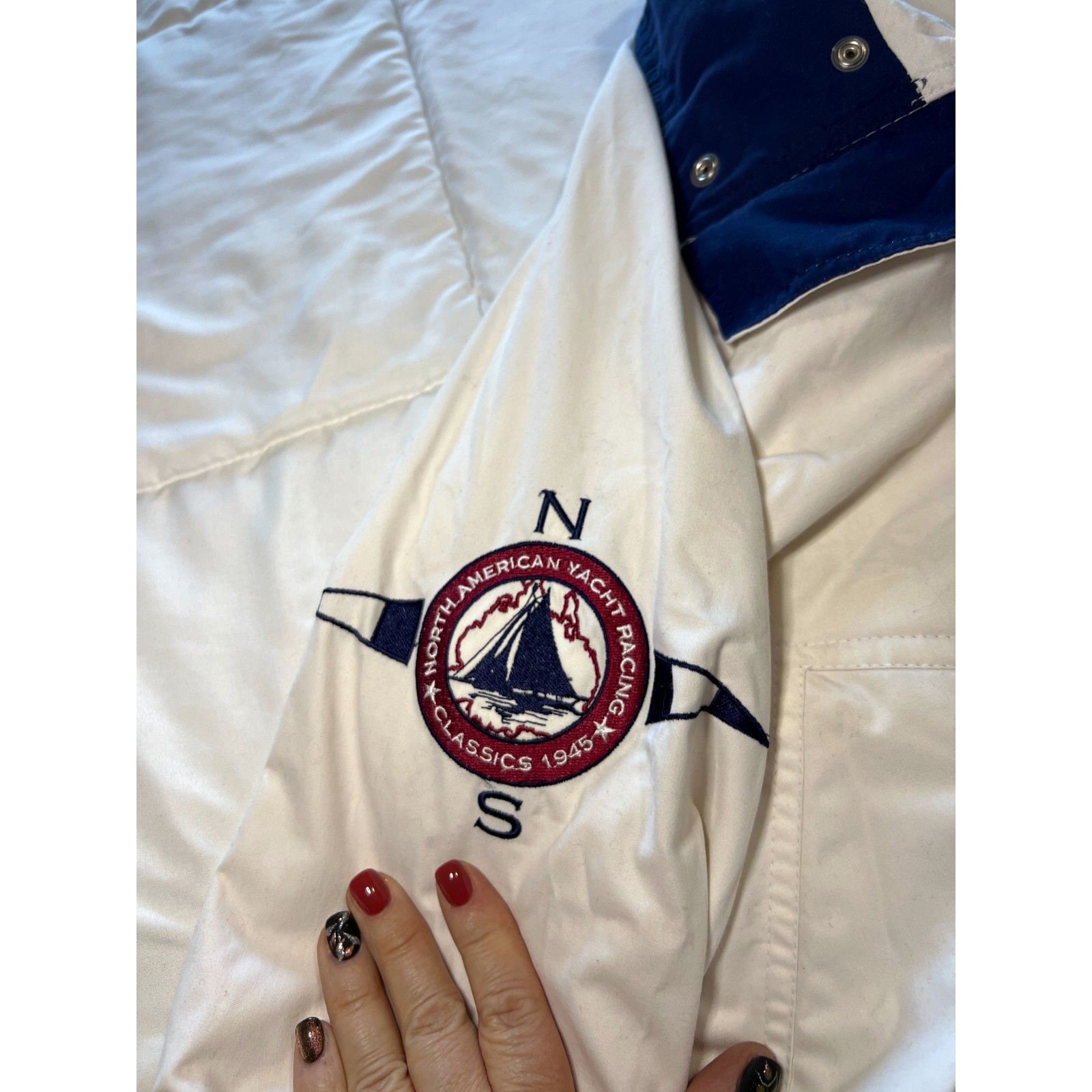 Vintage Pacific Trail Mens Windbreaker White 