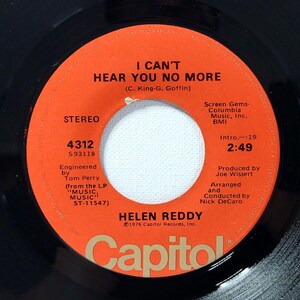 Helen Reddy 45 RPM - I Can&#39;t Hear You No More / Music Is My Life - Capitol EX Rock &#39;76