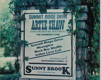 Artie Shaw ~ 45 EP Vinyl Record Picture Sleeve ~ Summit Ridge Drive