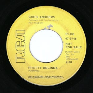 Chris Andrews Promo 45 Pretty Belinda / Maker Of Mistakes on RCA Victor VG Pop, Vocal '69