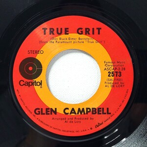 Glen Campbell 45 RPM - True Grit / Hava Nagila - Capitol M- Country '69