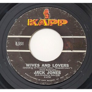 Jack Jones - Wives And Lovers / Toys In The Attic - 45 RPM Vinyl (1963)