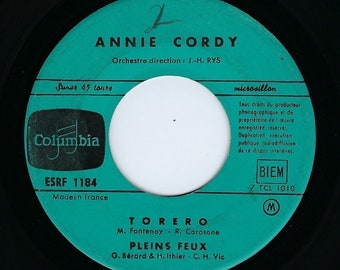 Annie Cordy ~ 45 EP Vinyl Record~ Torero ~ French Pressing