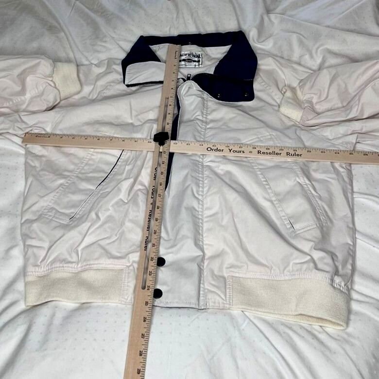 Vintage Pacific Trail Mens Windbreaker White 