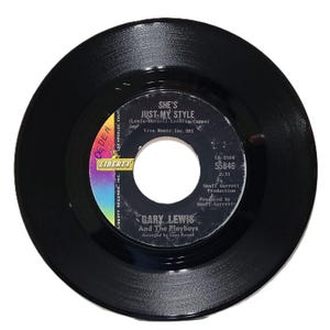 Gary Lewis & Playboys 45 RPM - She&#39;s Just My Style / I Won&#39;t Make That Mistake Again - Liberty VG Rock &#39;65