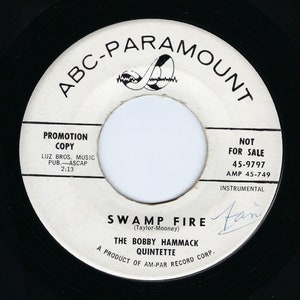 Bobby Hammack Quintette ~ 45 Vinyl Record Promo ~ Swamp Fire / Brazilian Hobo - ABC-Paramount Records