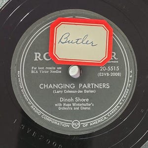 Dinah Shore 78 RRPM - Changing Partners / Think - RCA Victor V++ Pop