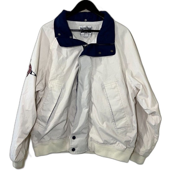 Vintage Pacific Trail Mens Windbreaker White 