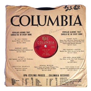 Gene Krupa 78 Vinyl Record Leave Us Leap / Dark Eyes Columbia 36802 V+ Jazz 1945