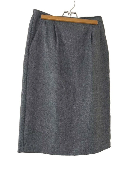 VTG BFA Classics Womens Pencil Skirt Gray 100% Woo