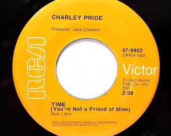 Charley Pride 'Time' 1970 45 RPM Vinyl Record - RCA Victor