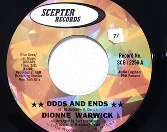 Dionne Warwick - Odds And Ends 45 Record - 1969 Scepter Soul EX