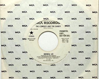 Brenda Lee 45 Vinyl Record The Cowboy And The Dandy / Same MCA Promo VG Country