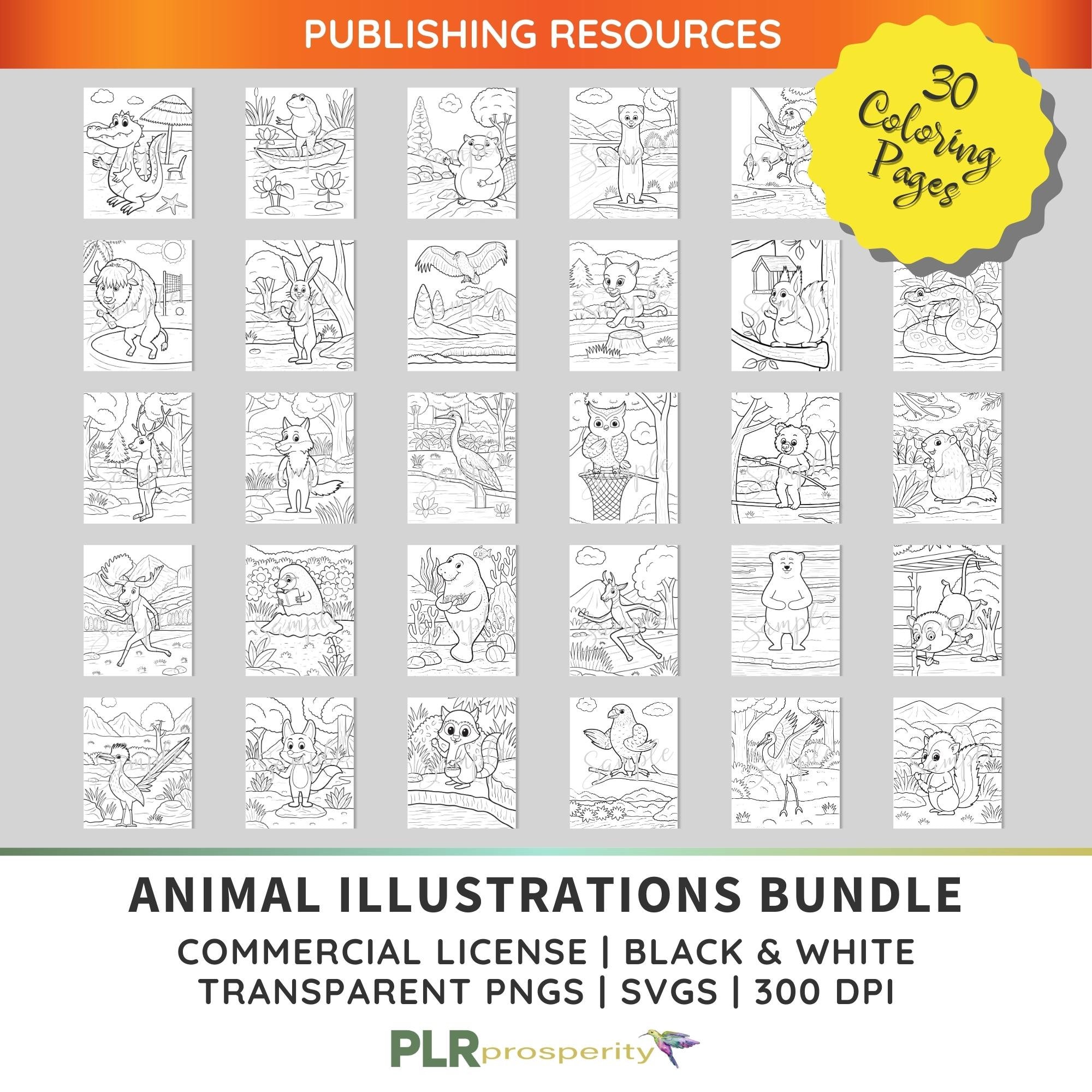 COLORING PAGE Bundle for Children With Commerical Rights, Wildland ...
