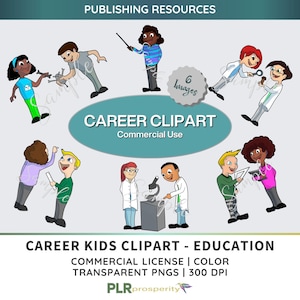 Education Clipart Bundle for Children | Commerical Rights | Teachers for Kids | Career Clipart | High Resolution | PNGS | Instant Download