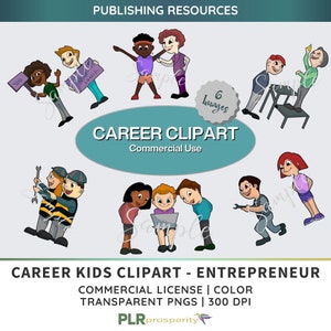 Entrepreneur Clipart Bundle for Children | Commerical Rights | Careers for Kids | Career Clipart | High Resolution | PNGS | Digital PLR